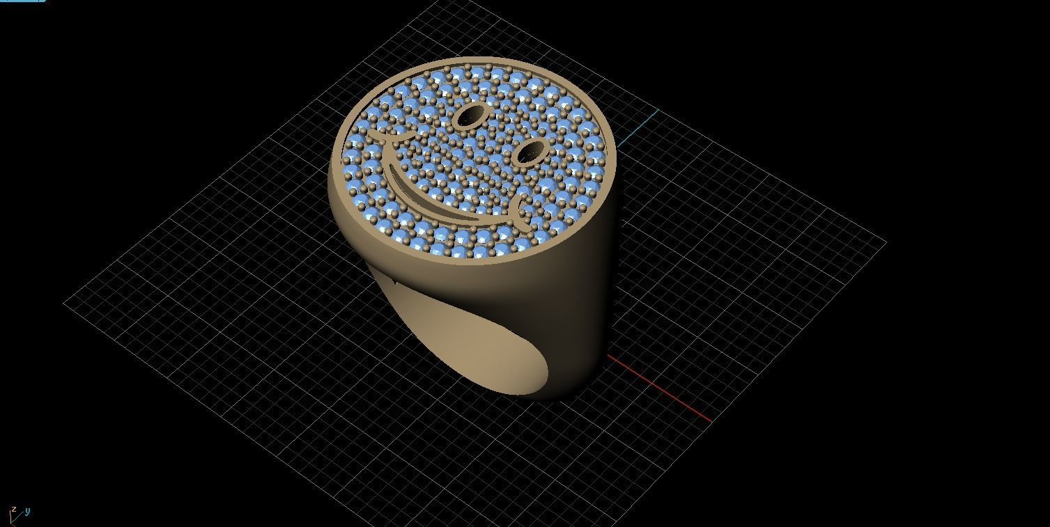 Ring smile nice emoticon  face 3D print model_33