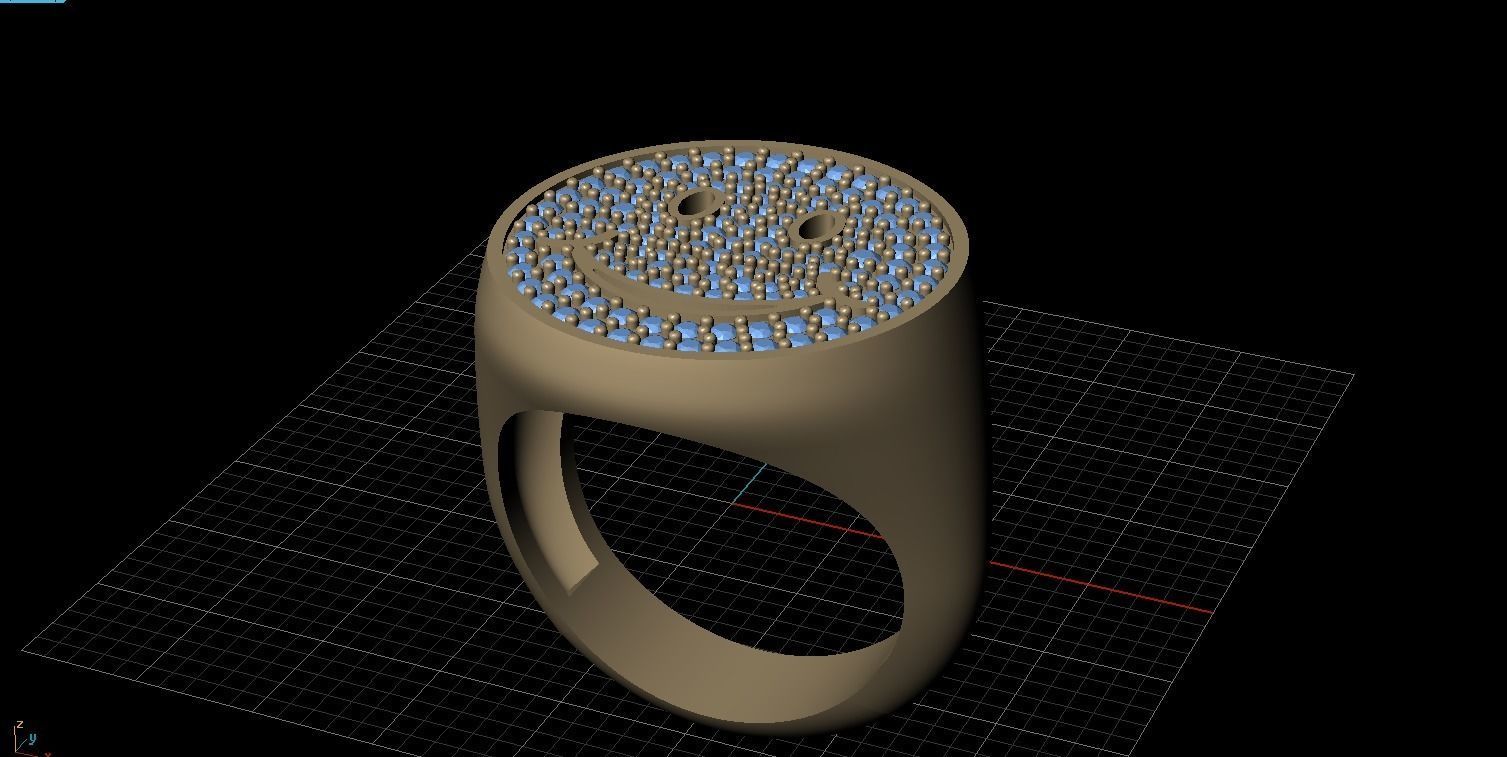 Ring smile nice emoticon  face 3D print model_38