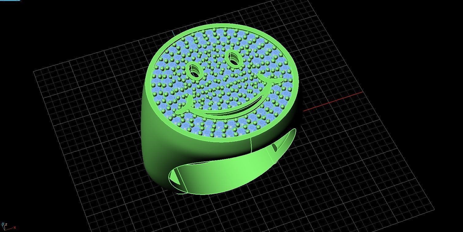 Ring smile nice emoticon  face 3D print model_26