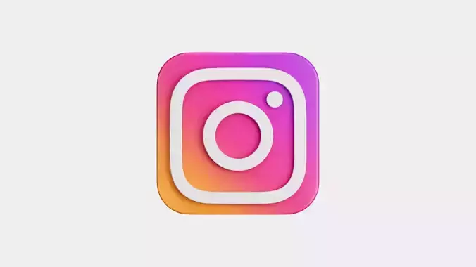 Instagram App Icon 3D model