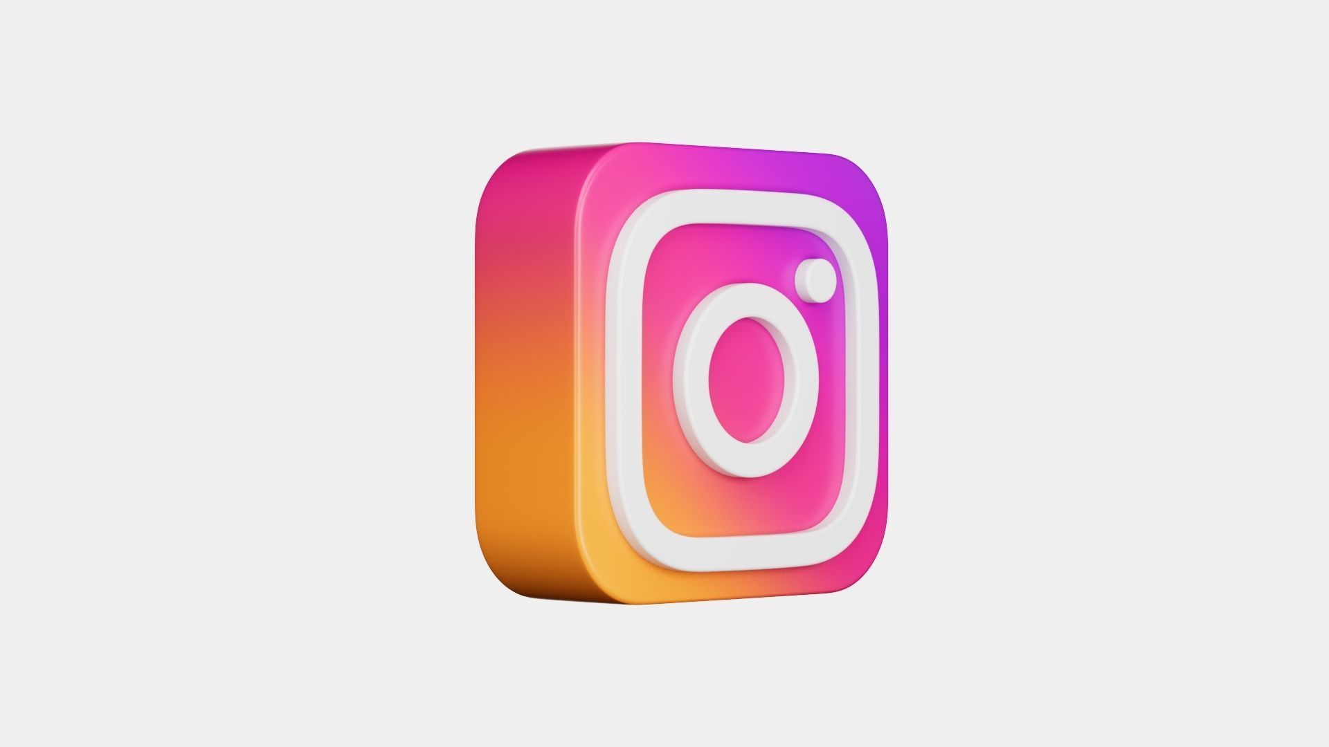 Instagram App Icon 3D model_2