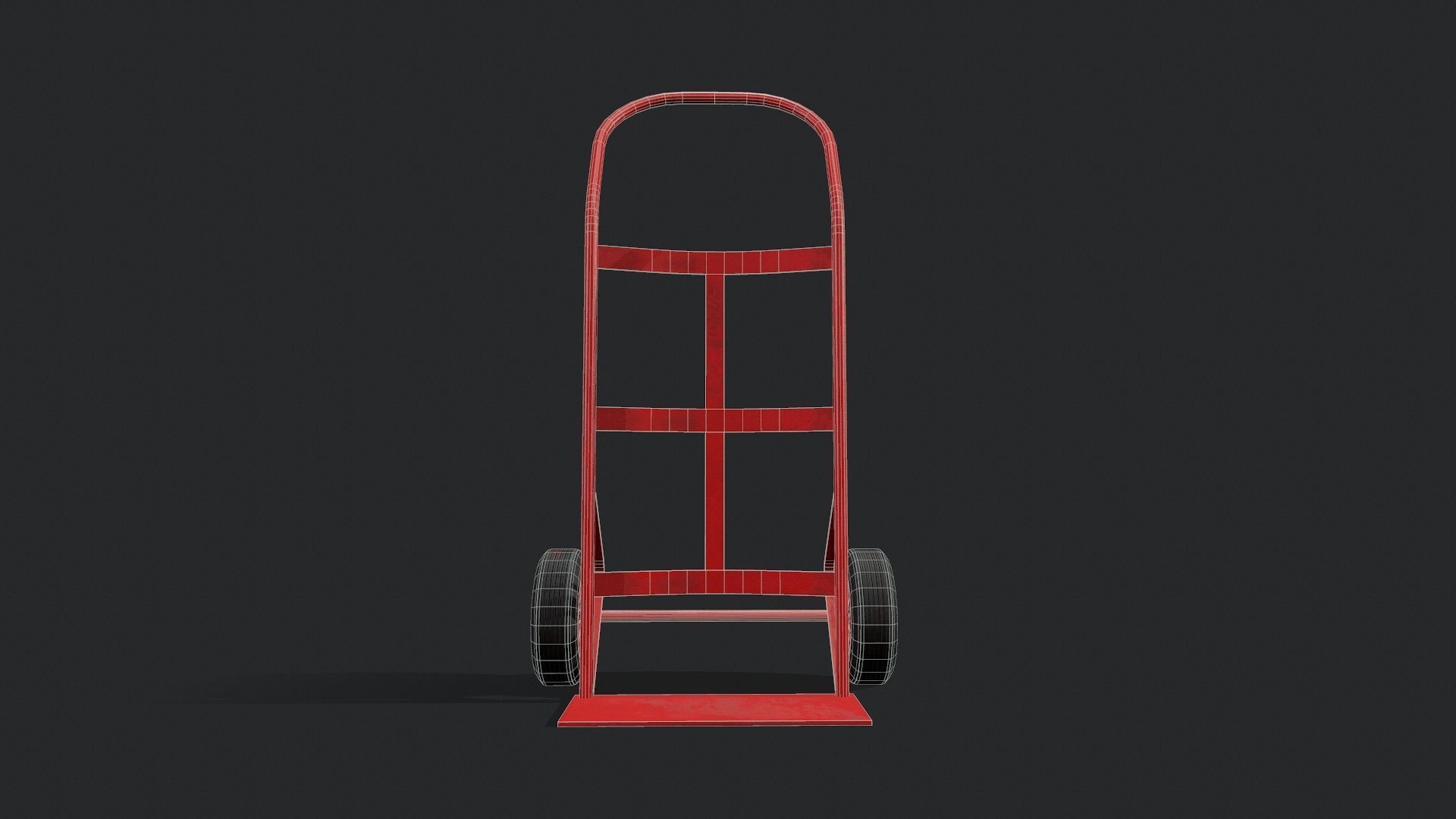 Hand Truck - Tutorial Included Low-poly 3D model_13