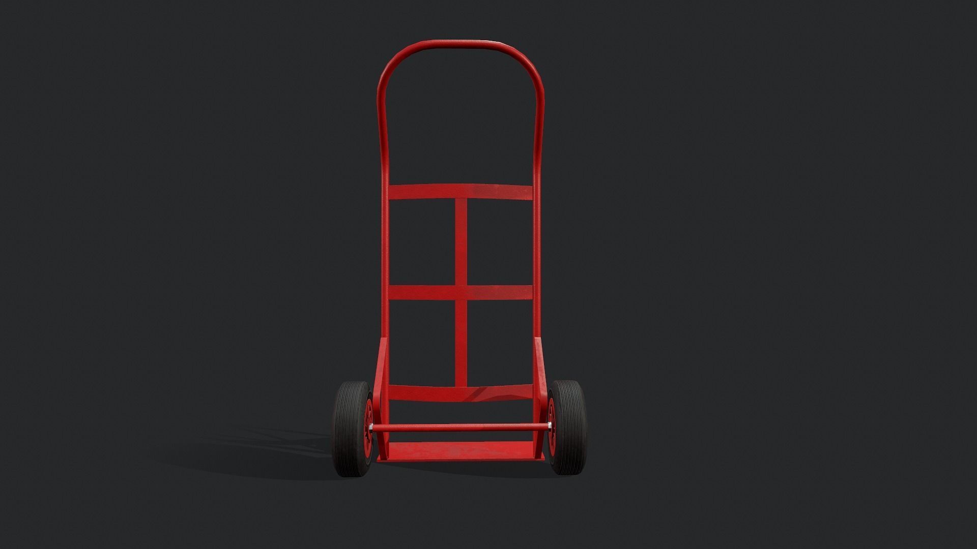 Hand Truck - Tutorial Included Low-poly 3D model_6