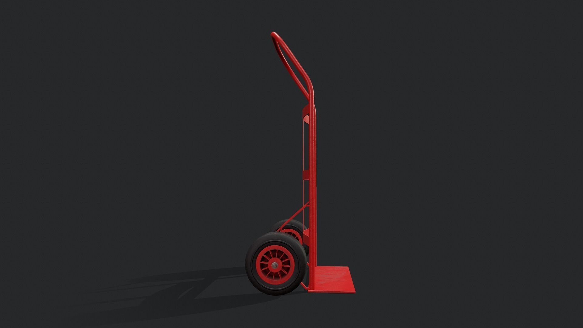 Hand Truck - Tutorial Included Low-poly 3D model_4