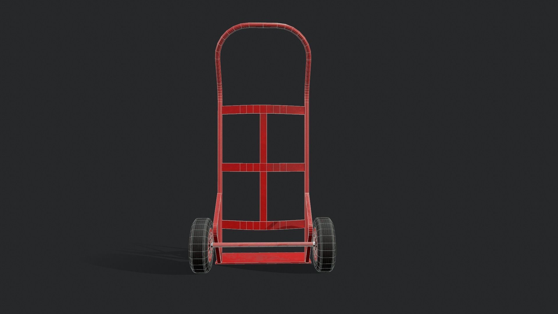 Hand Truck - Tutorial Included Low-poly 3D model_7