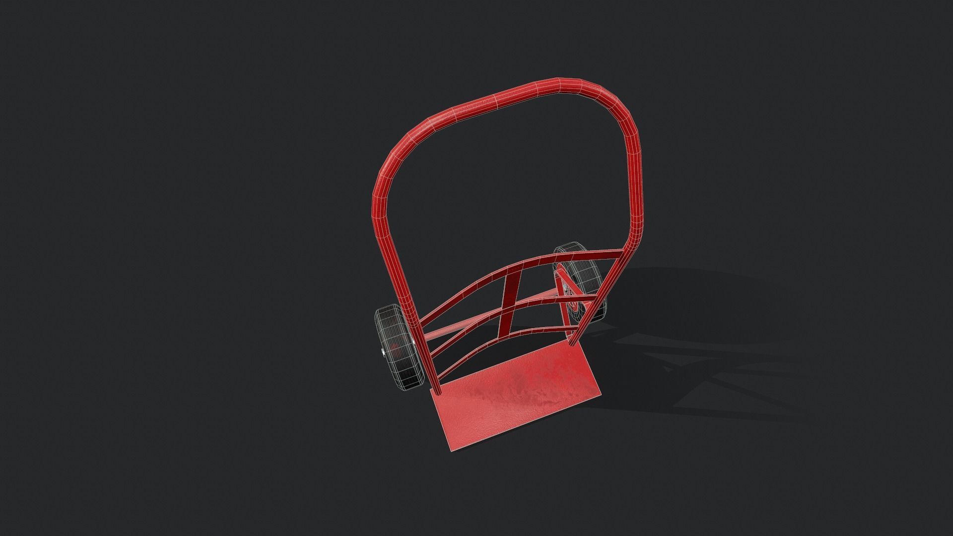 Hand Truck - Tutorial Included Low-poly 3D model_9