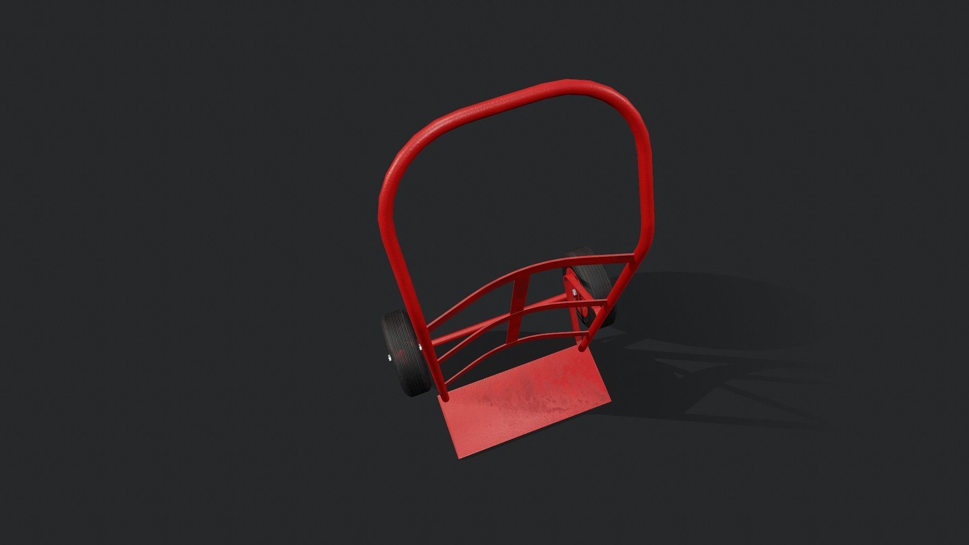 Hand Truck - Tutorial Included Low-poly 3D model_8