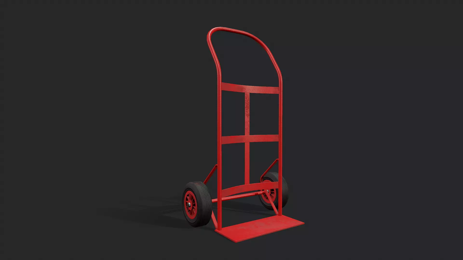 Hand Truck - Tutorial Included Low-poly 3D model_0