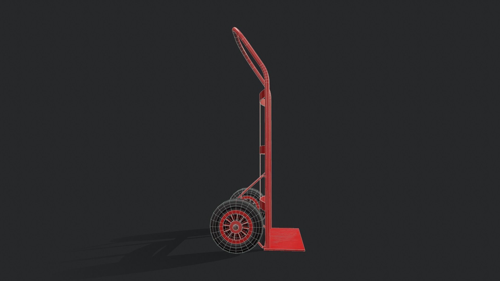 Hand Truck - Tutorial Included Low-poly 3D model_5