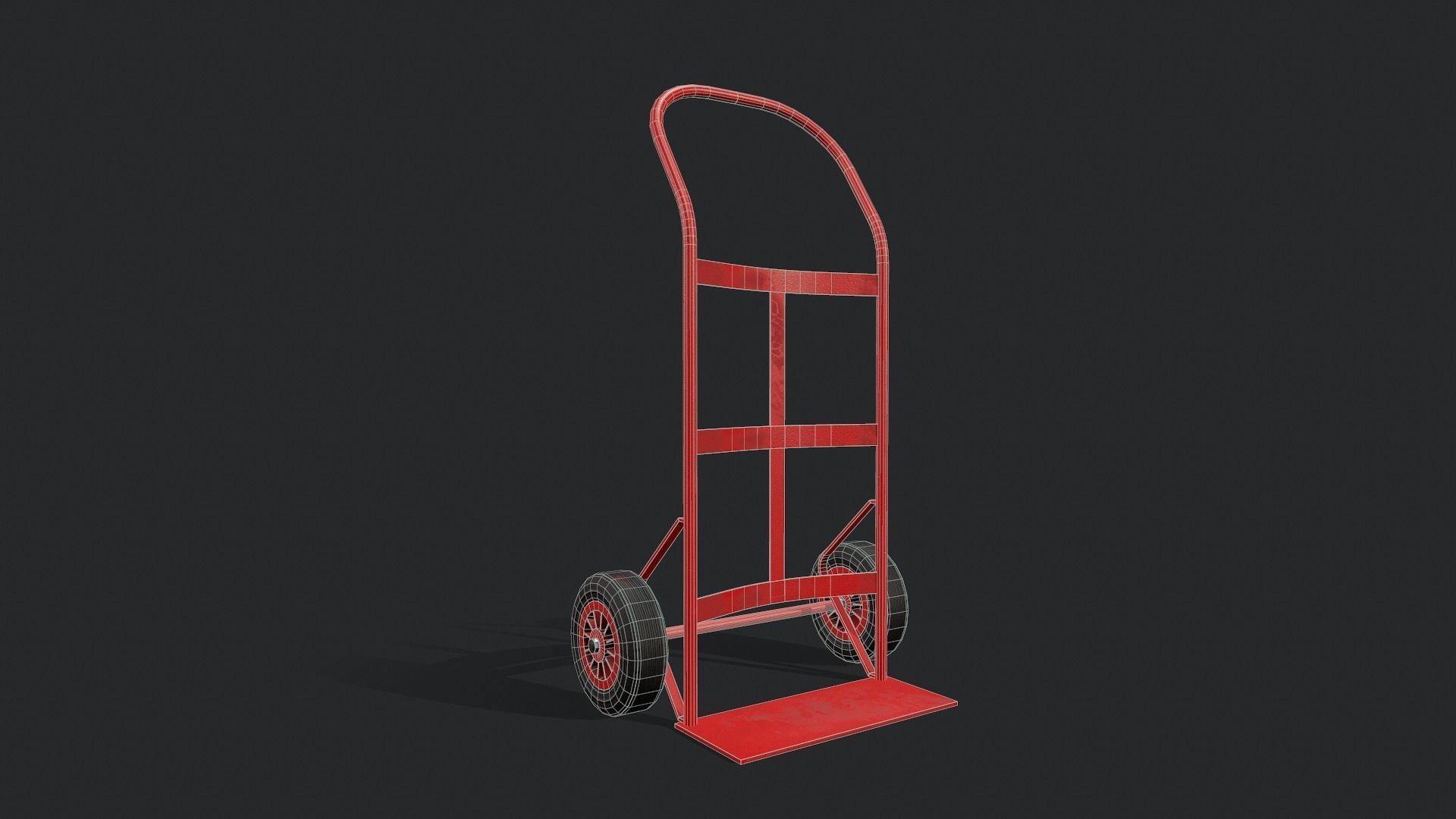 Hand Truck - Tutorial Included Low-poly 3D model_3