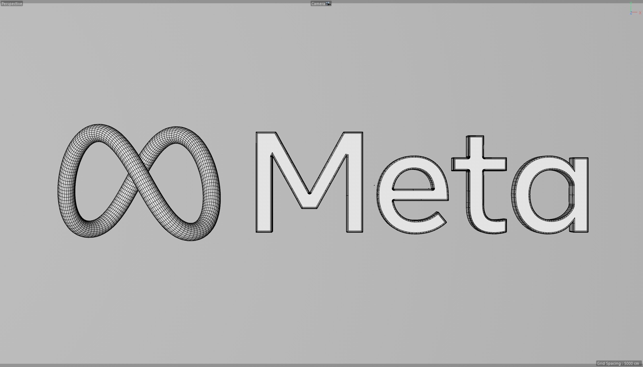 Meta Logo 3D model_7