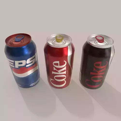 Cans coke pepsi