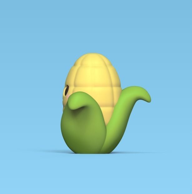 Cute Corn 3D print model_2