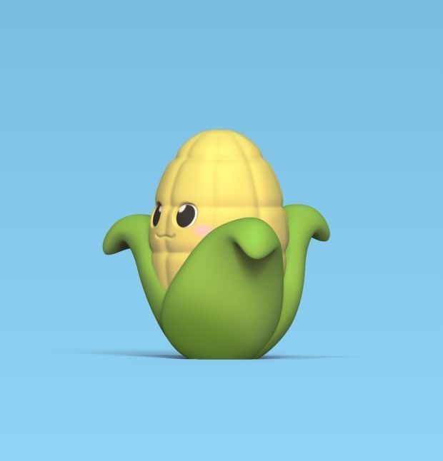 Cute Corn 3D print model_1