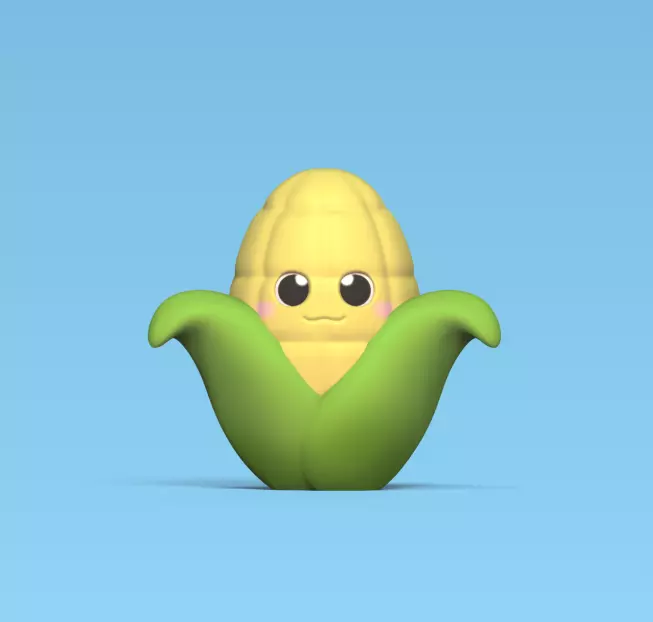 Cute Corn 3D print model_0