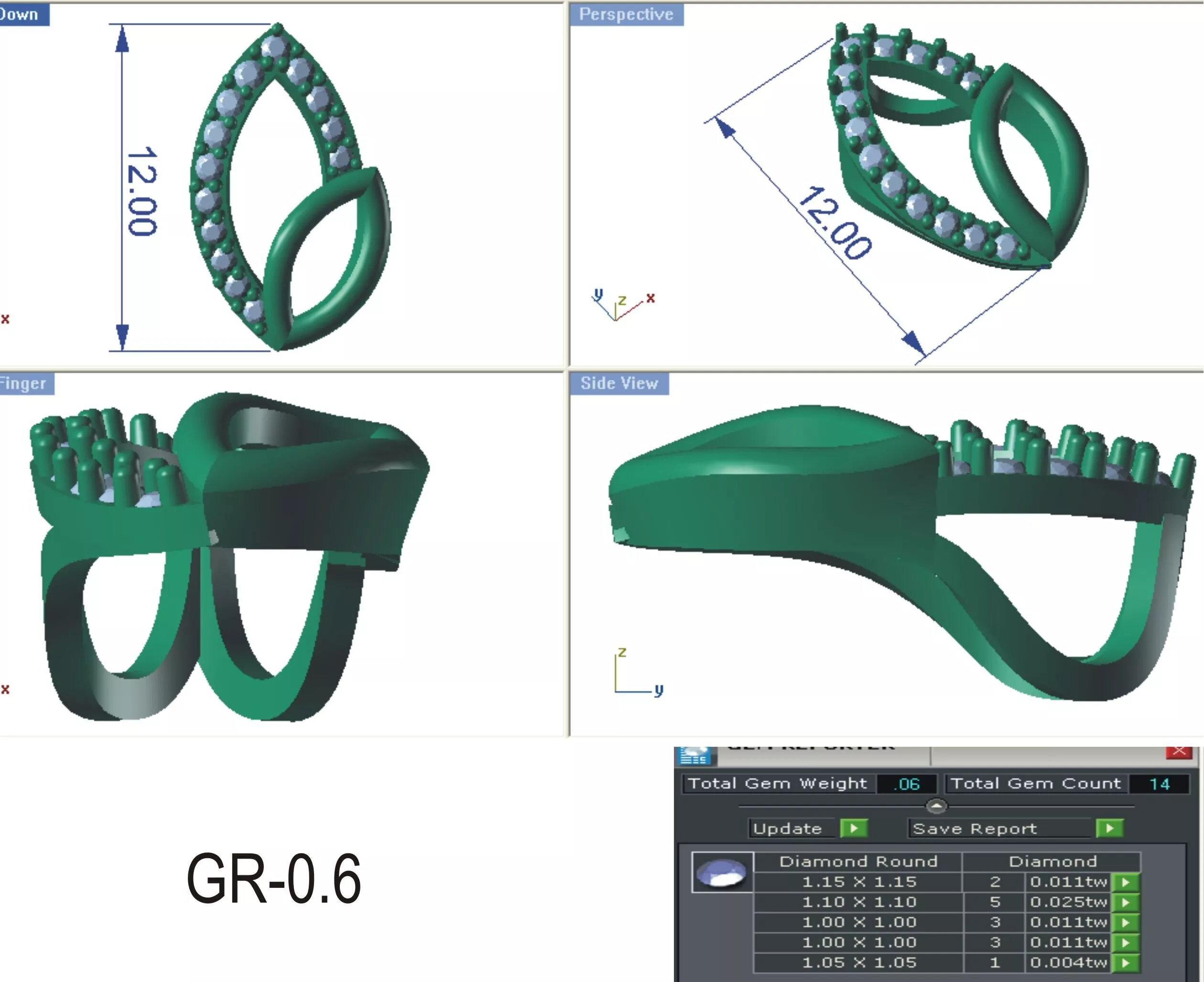 Earrings Collection dental implant using software 3D print model