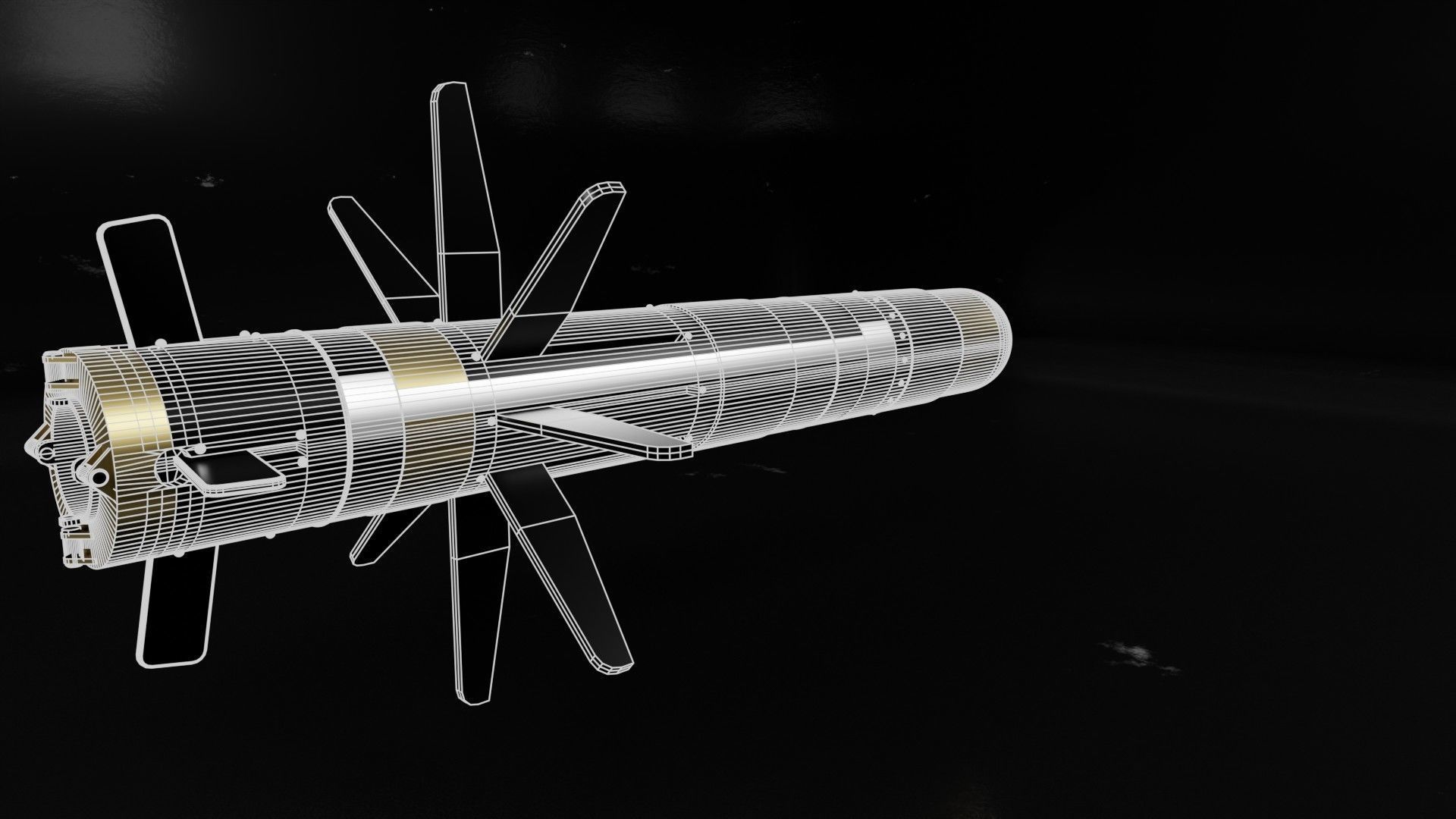 Javelin FGM-148 middle-poly 3D model_12