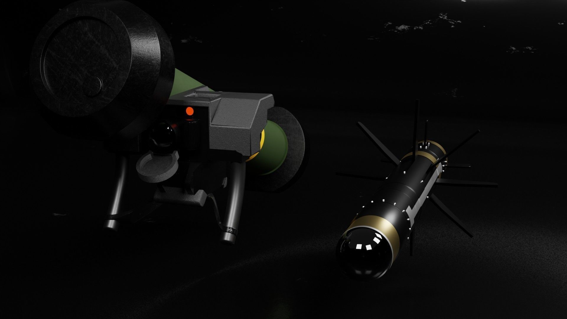 Javelin FGM-148 middle-poly 3D model_2