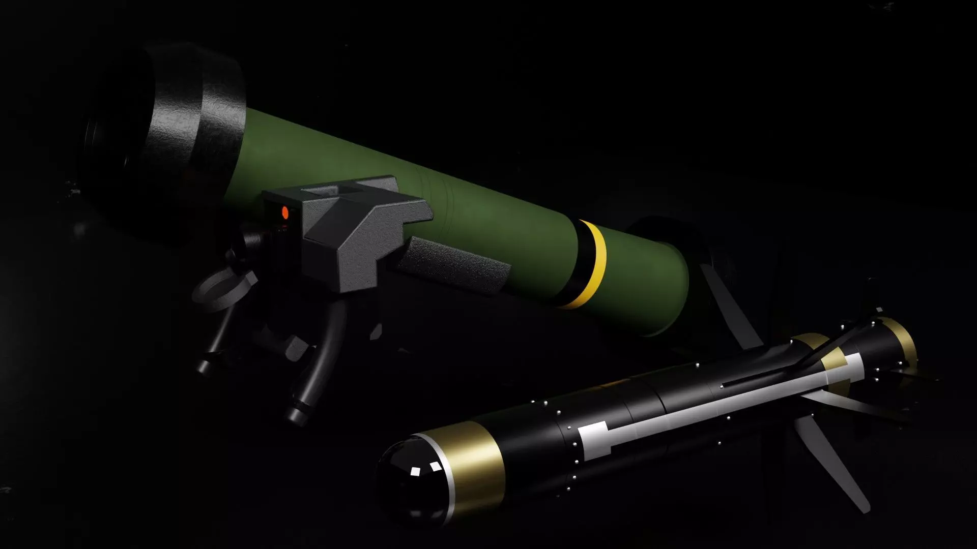 Javelin FGM-148 middle-poly 3D model_0