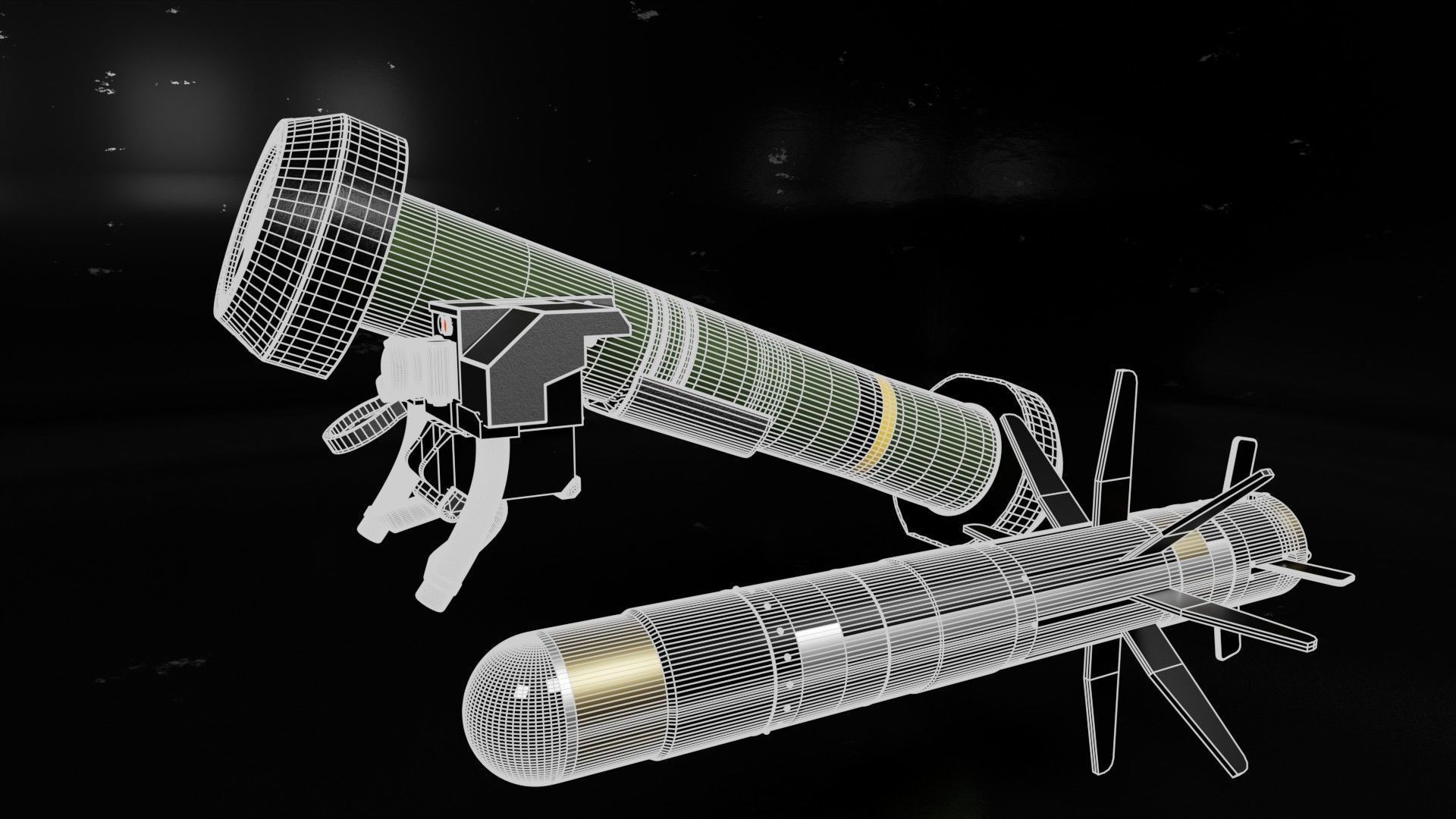 Javelin FGM-148 middle-poly 3D model_8
