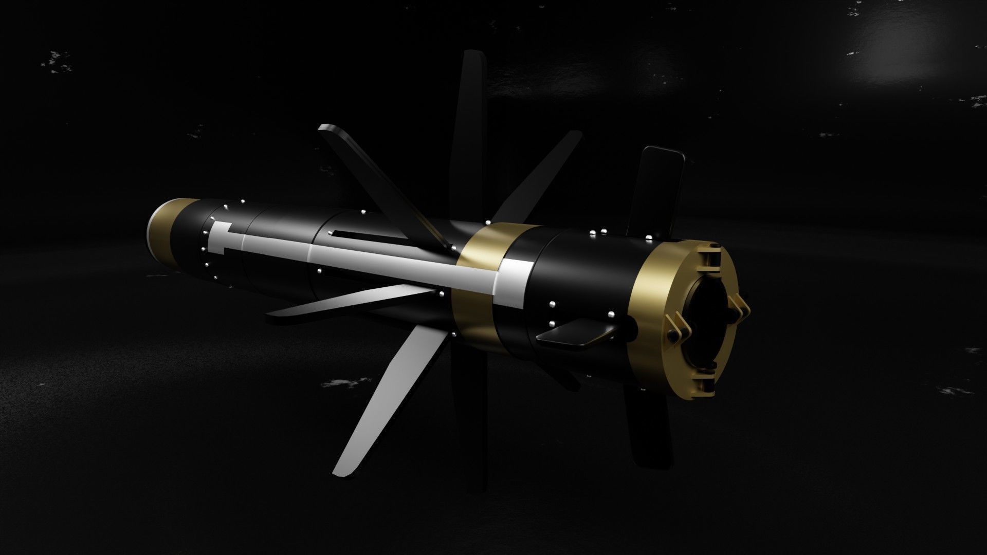Javelin FGM-148 middle-poly 3D model_7