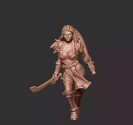 warrior girl 35mm scale