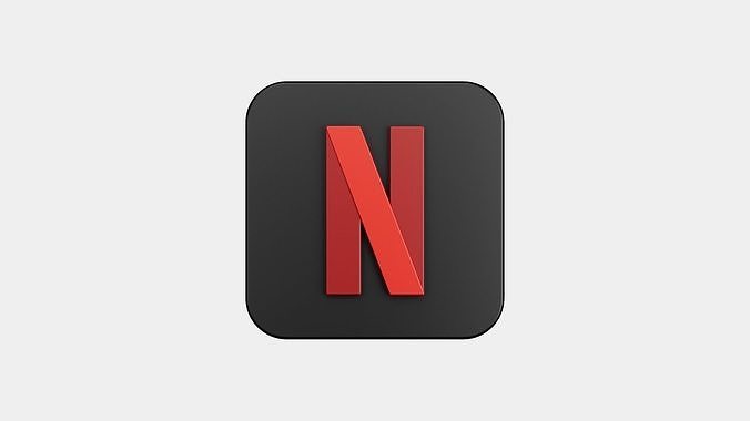 Netflix Logo Icon  3D model