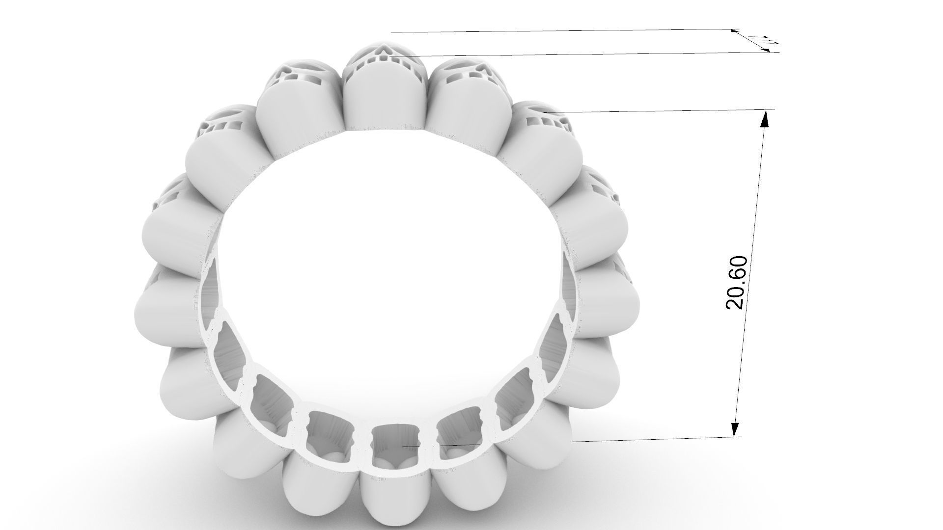 Skulls Ring 3D print model_11