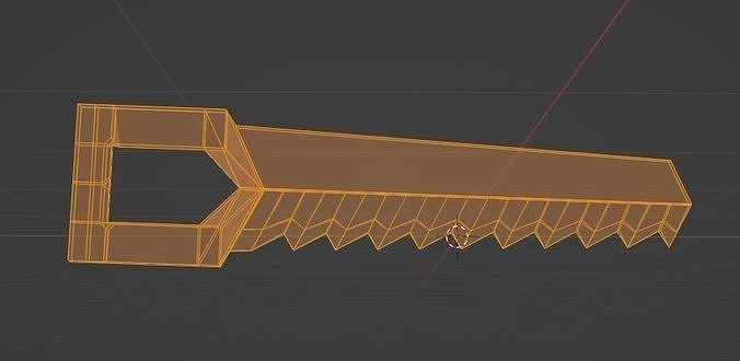 hacksaw knife Low-poly 3D model