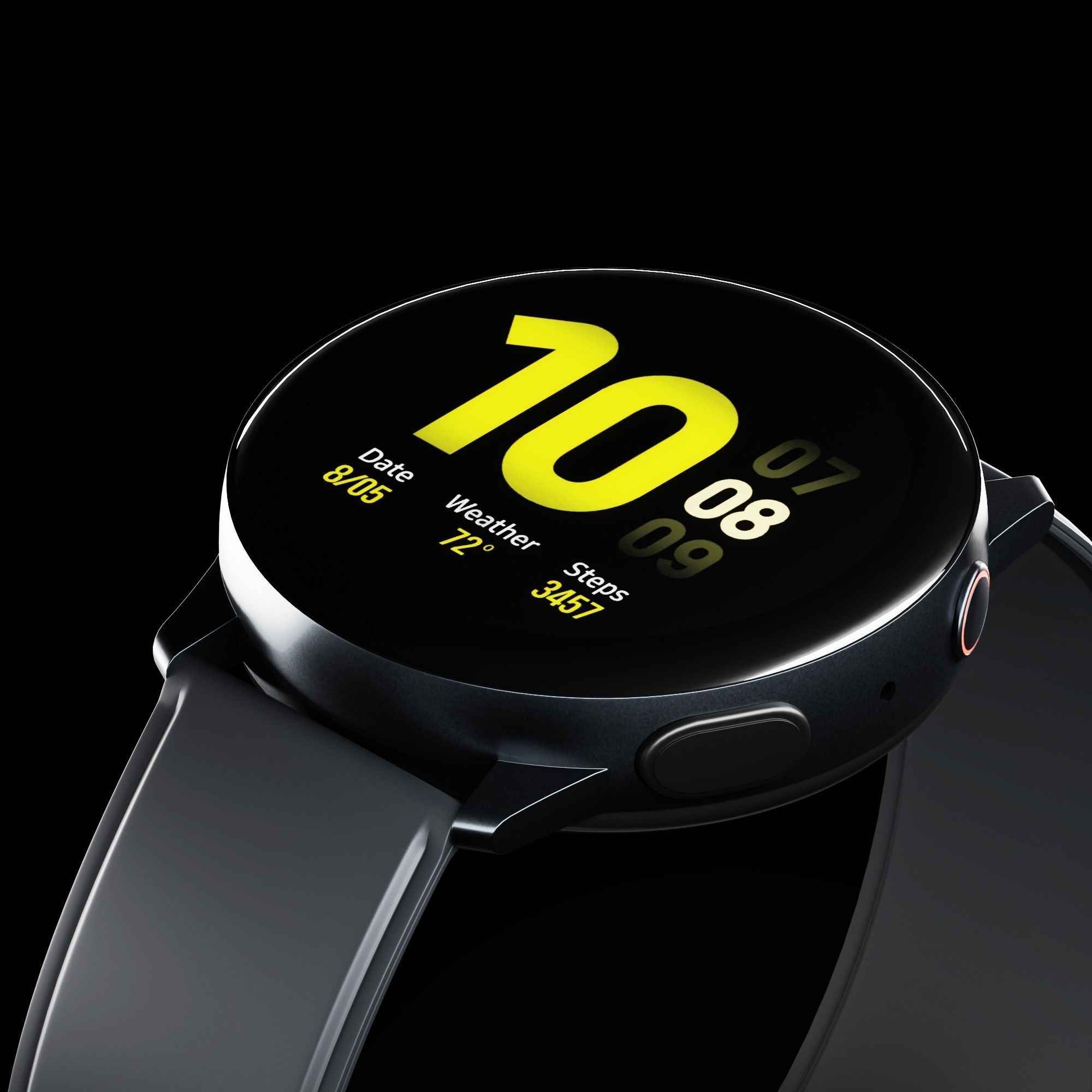 Samsung Galaxy Watch Active 2 Low-poly 3D model_4