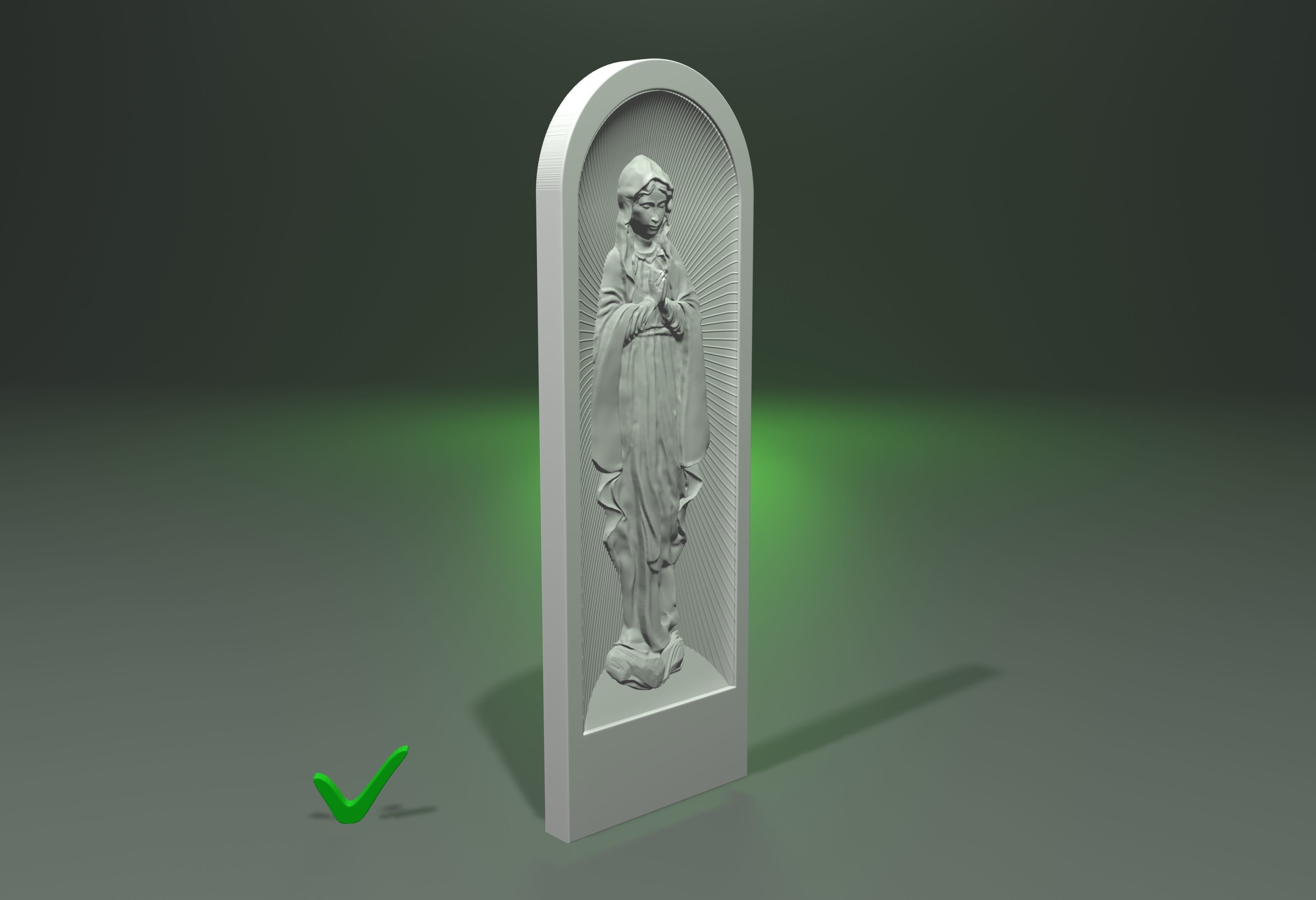  woman pray for CNC or 3D print 3D print model_2
