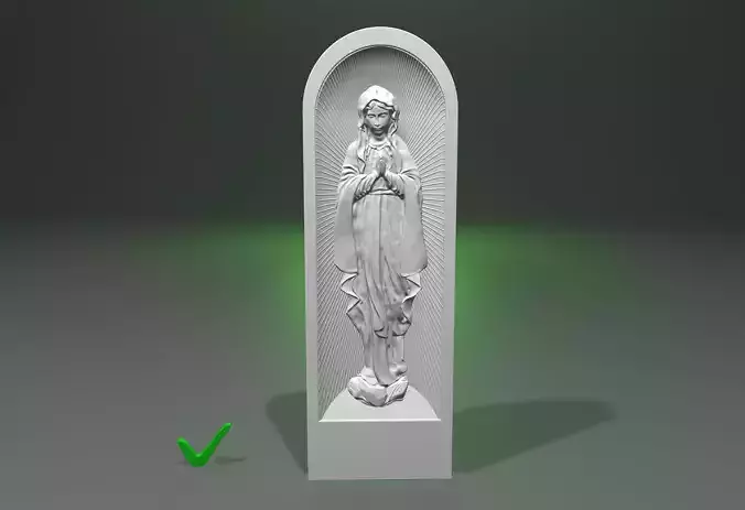  woman pray for CNC or 3D print 3D print model