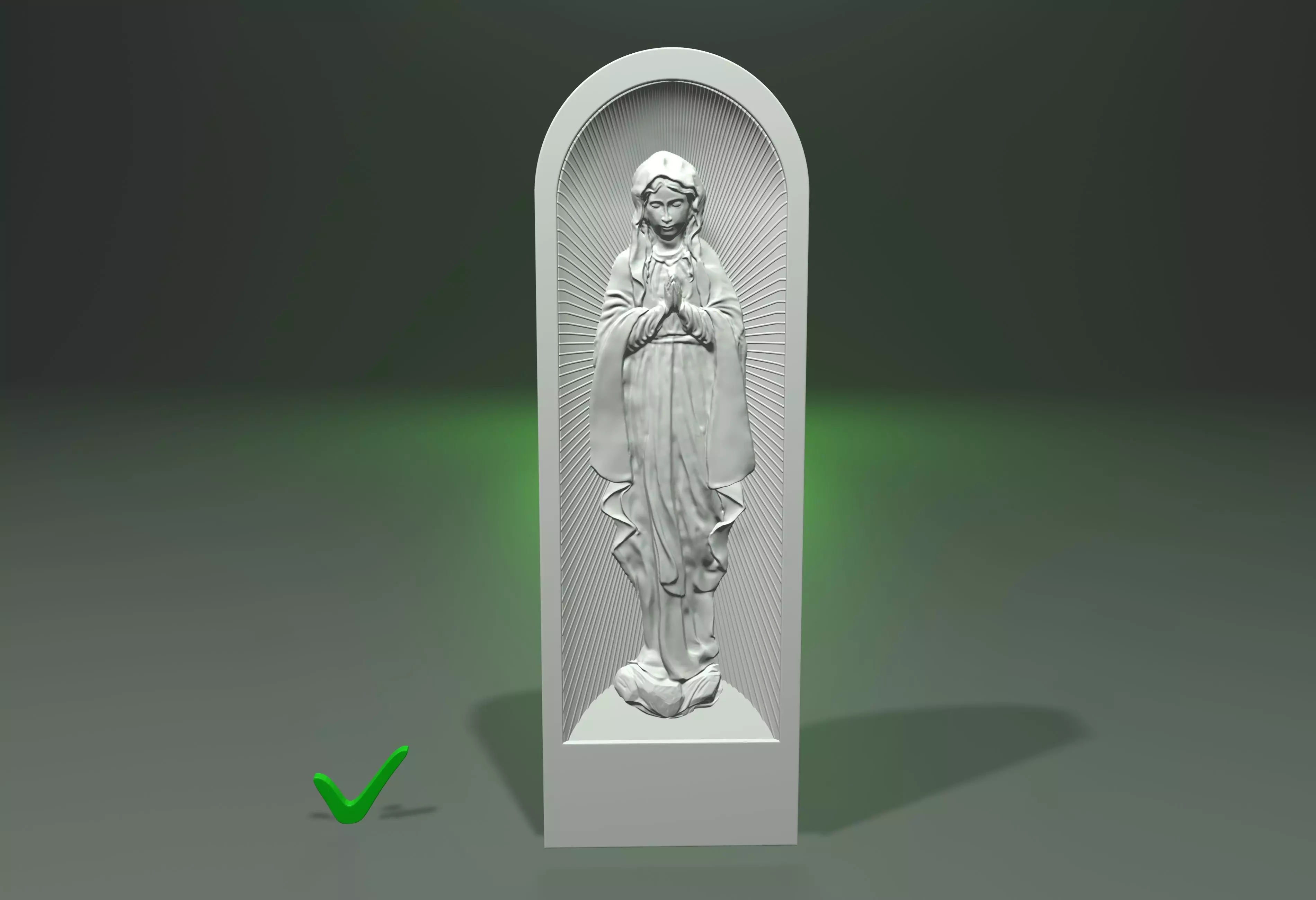  woman pray for CNC or 3D print 3D print model_0