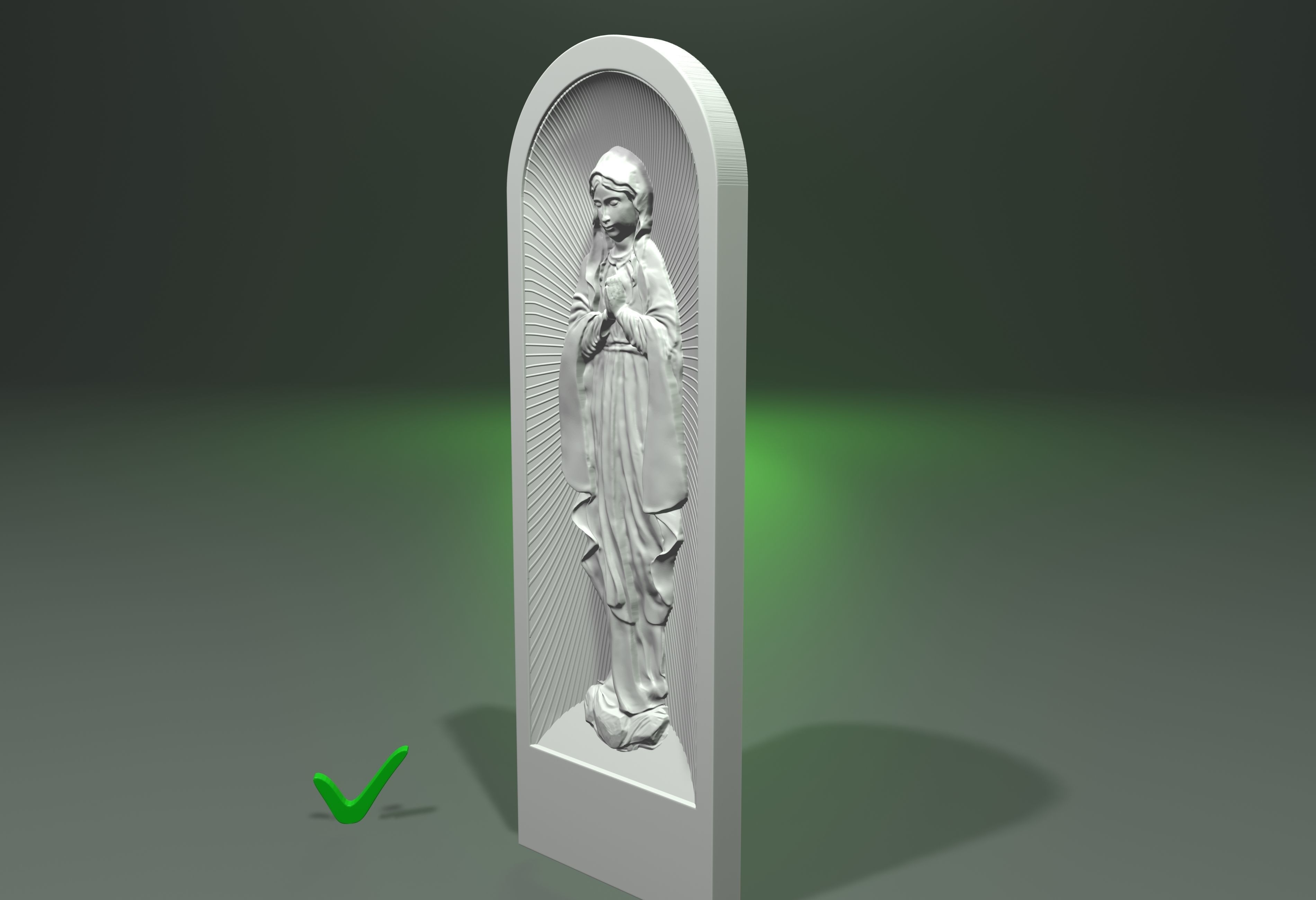  woman pray for CNC or 3D print 3D print model_1