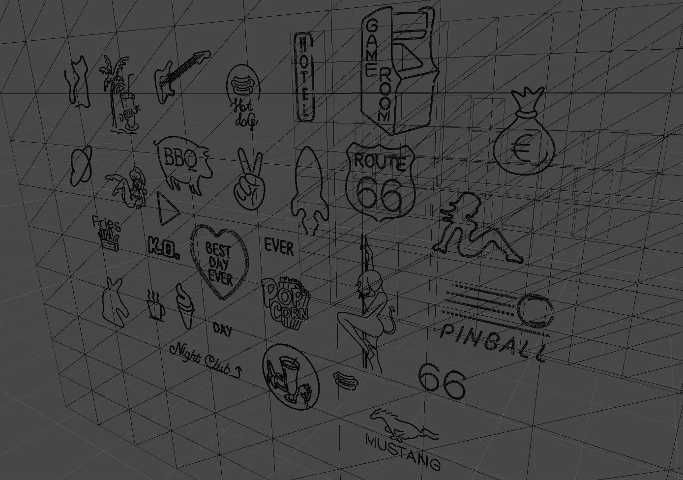 Ultimate Neon Sign Pack 2 Low-poly 3D model_6