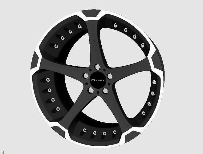 Wheels Giovanna Dalar 20 Black Mach Lip High Offset Free 3D model