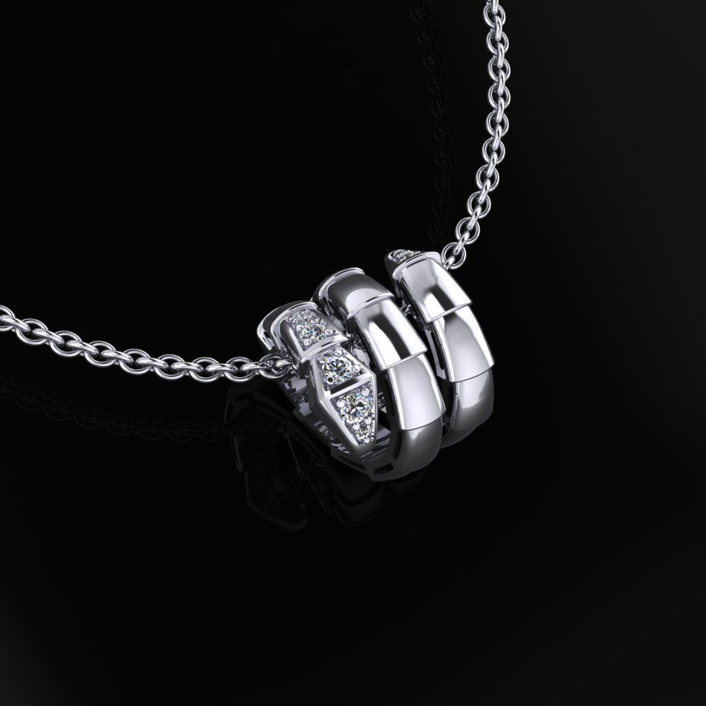 Serpenti Necklace  3D print model_2