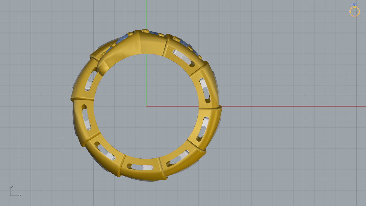 Serpenti Necklace  3D print model_8