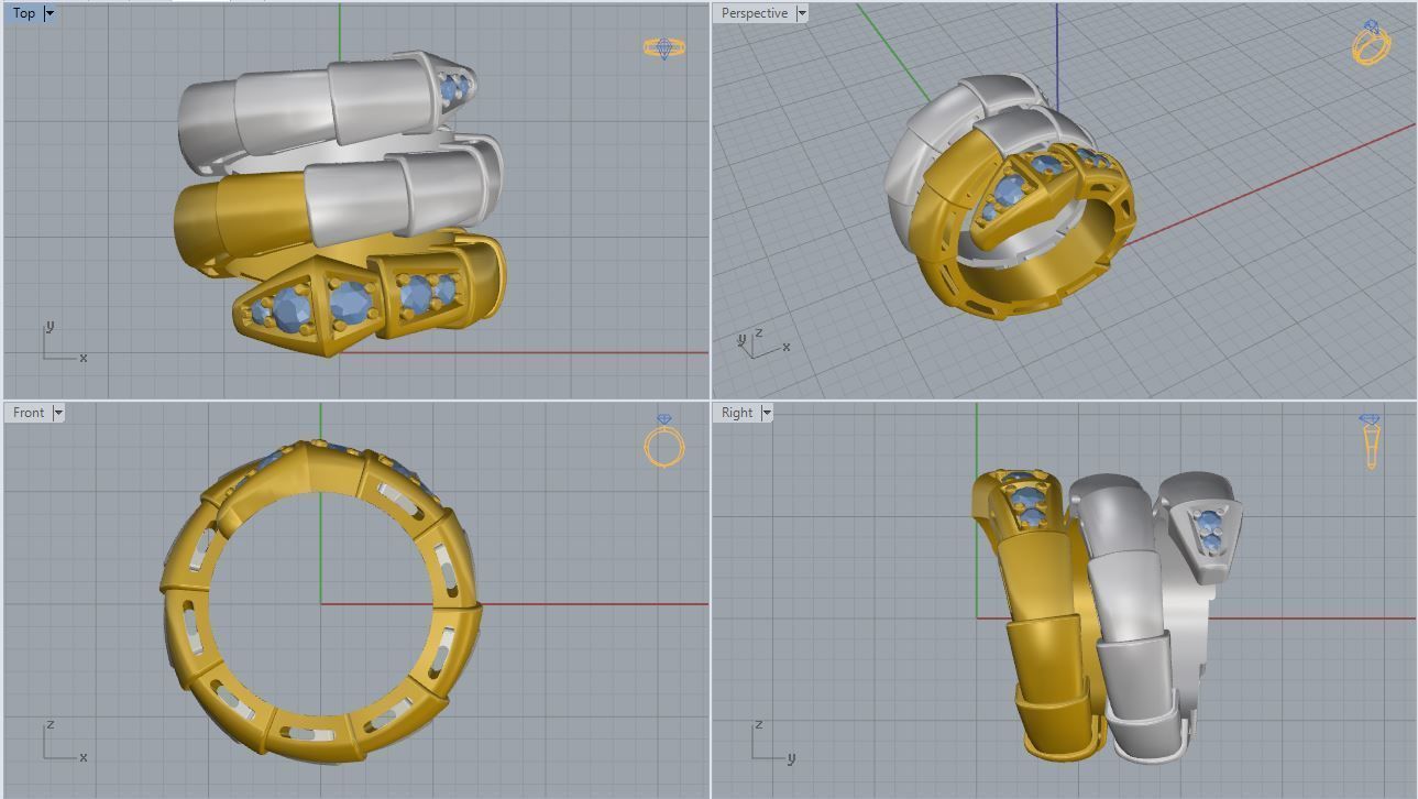 Serpenti Necklace  3D print model_5