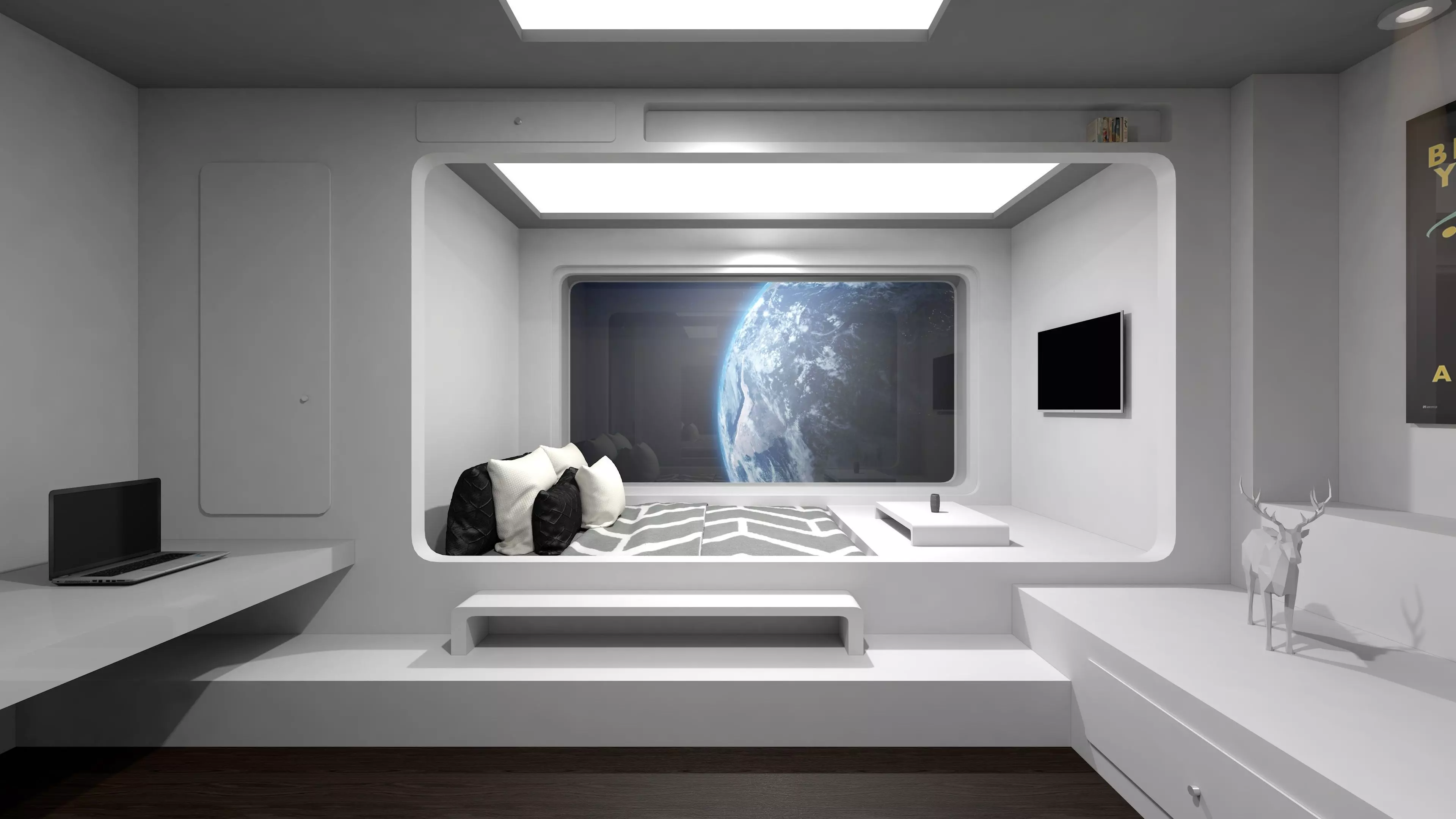 Space Room 3D model_0