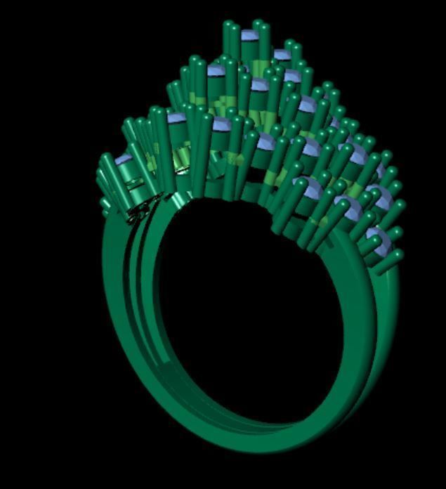 diamond ring 3D print model_2