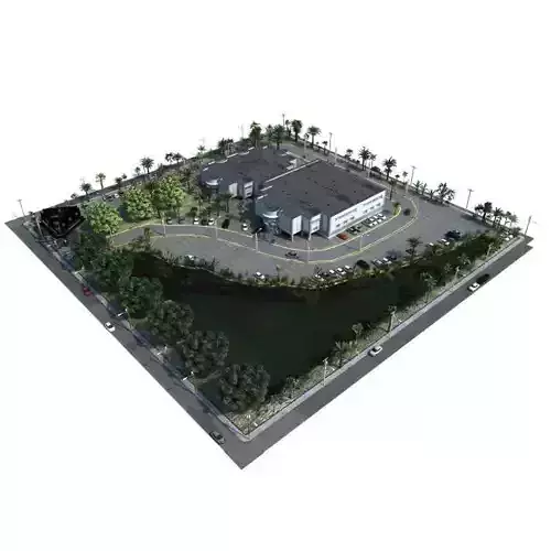 Realistic Scale Model Of A Mall