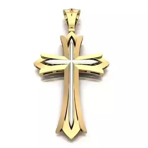 Real Gold Cross Pendant