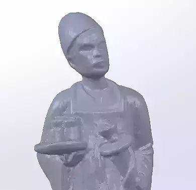 kahwagy 3D statue of person 3D print model