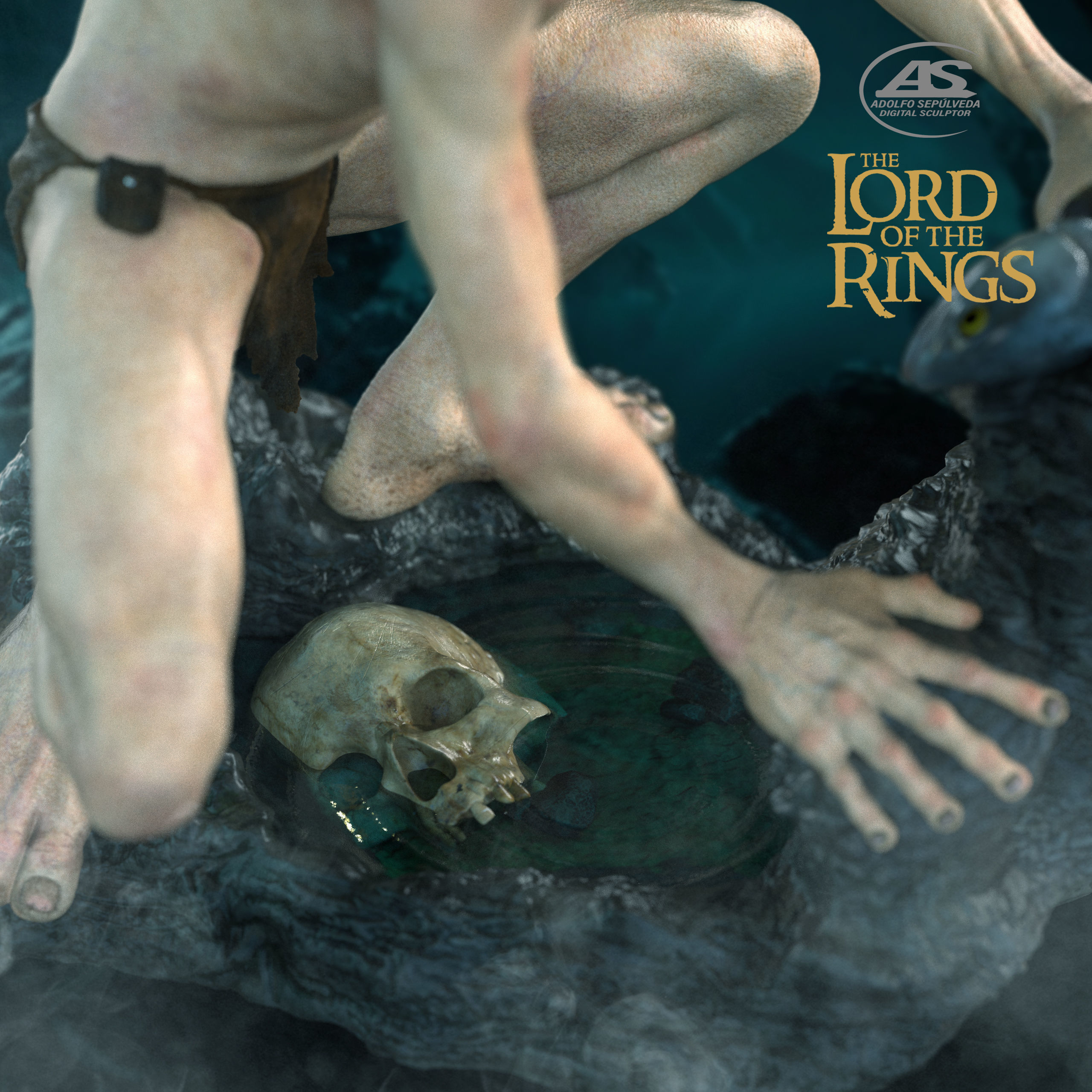 Gollum STL File 3D print model_8