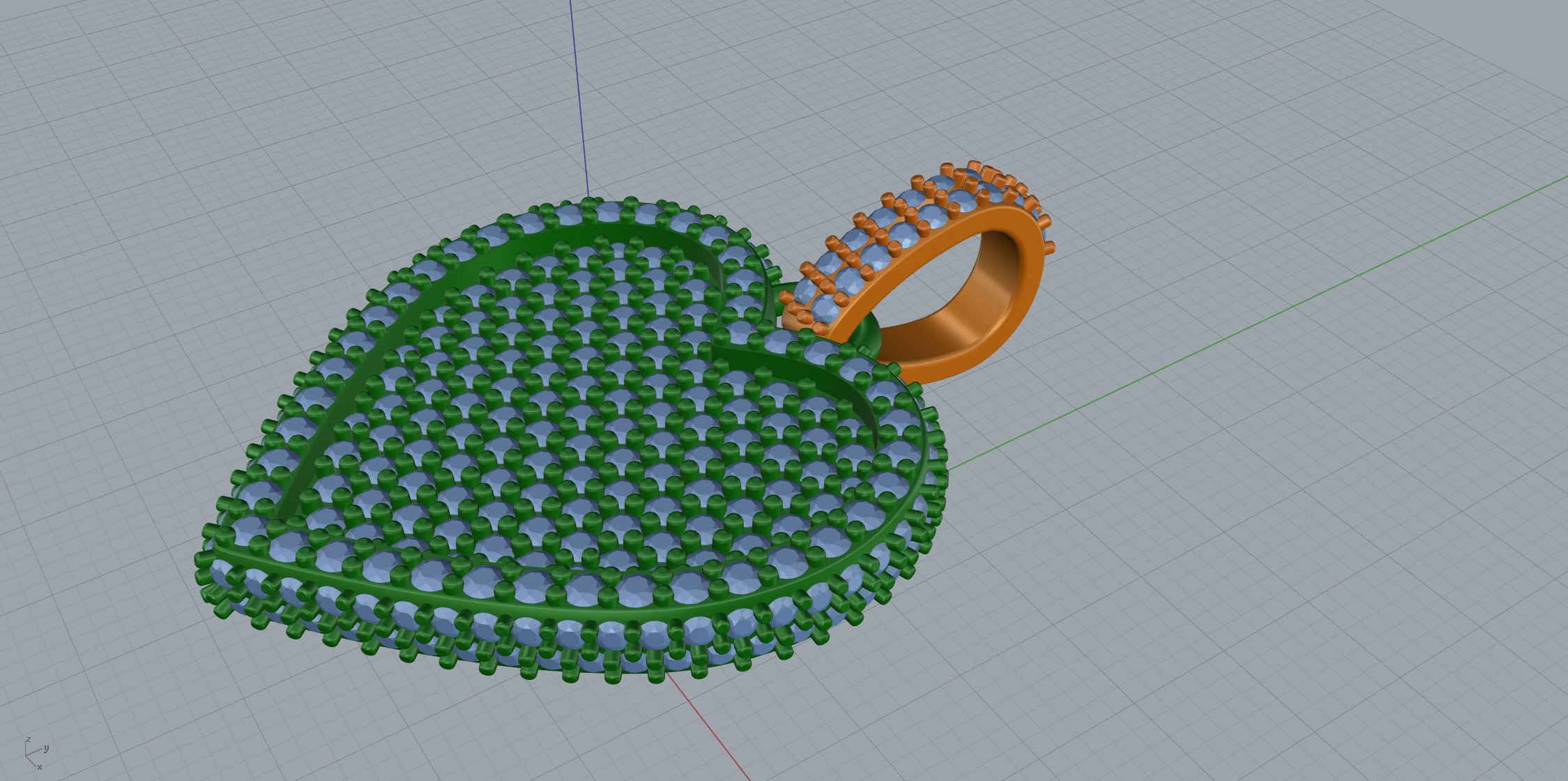 Heart Pendant Medium  Size  3D print model_6