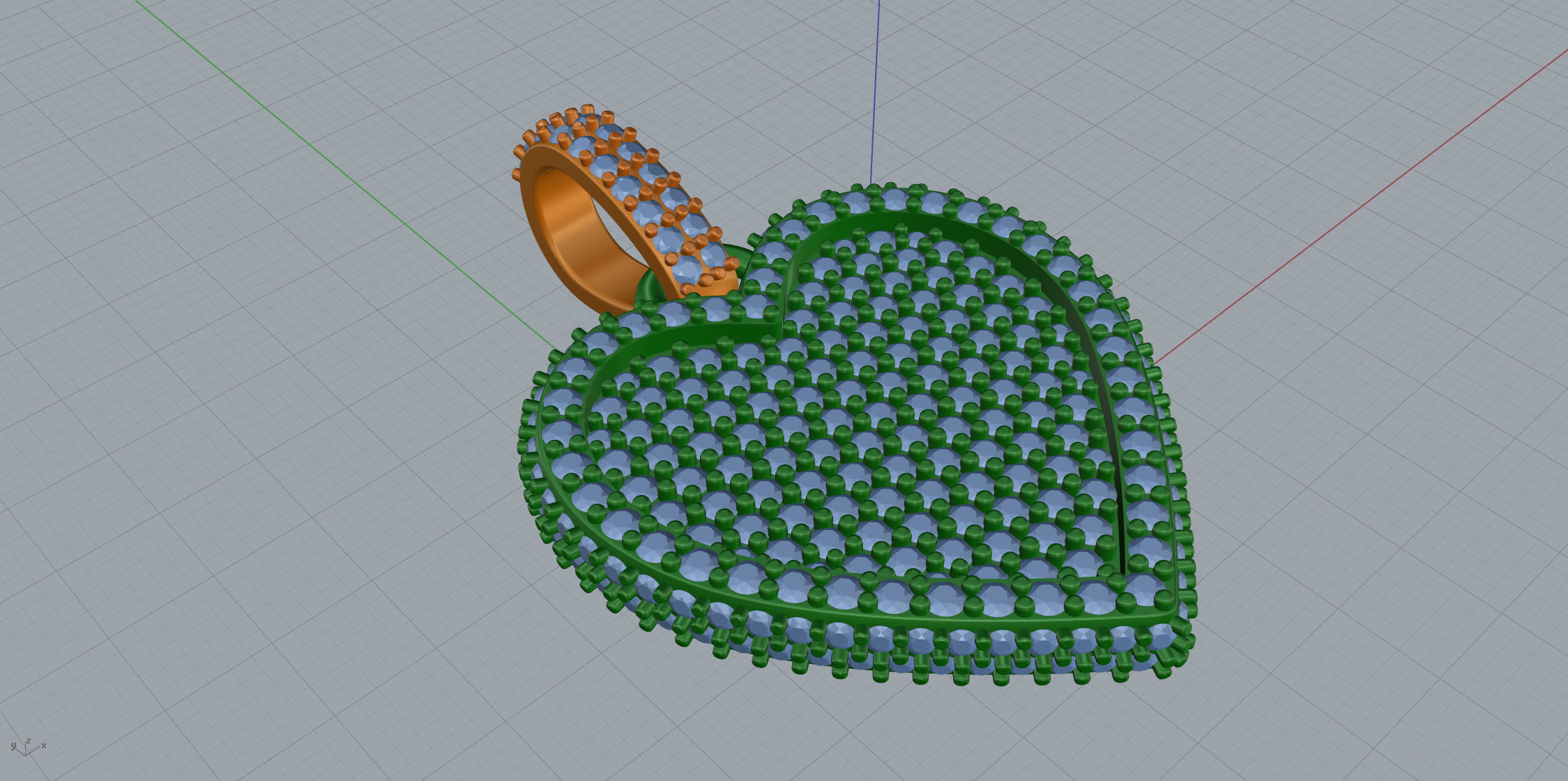 Heart Pendant Medium  Size  3D print model_5