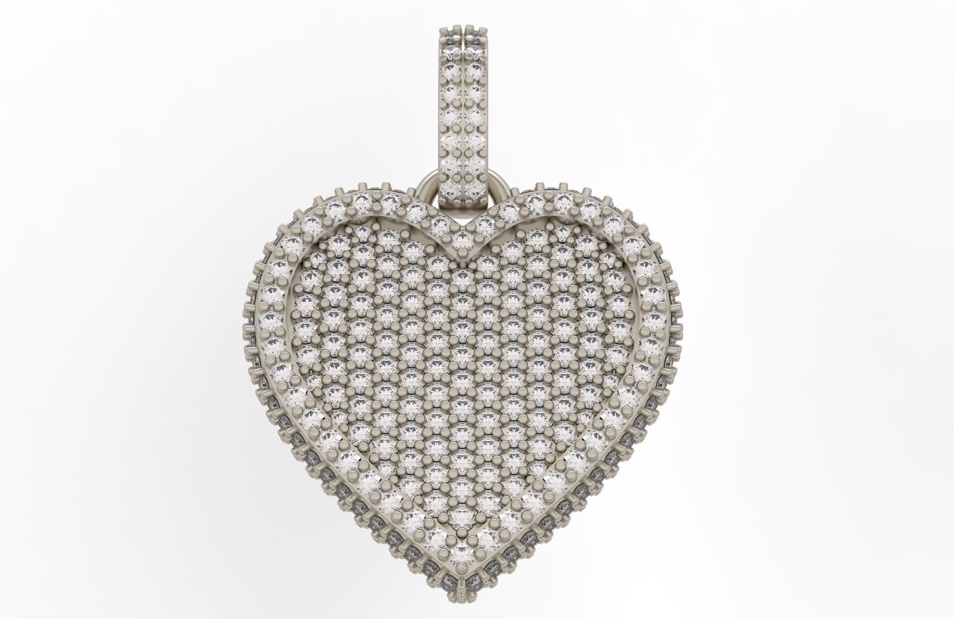 Heart Pendant Medium  Size  3D print model_1