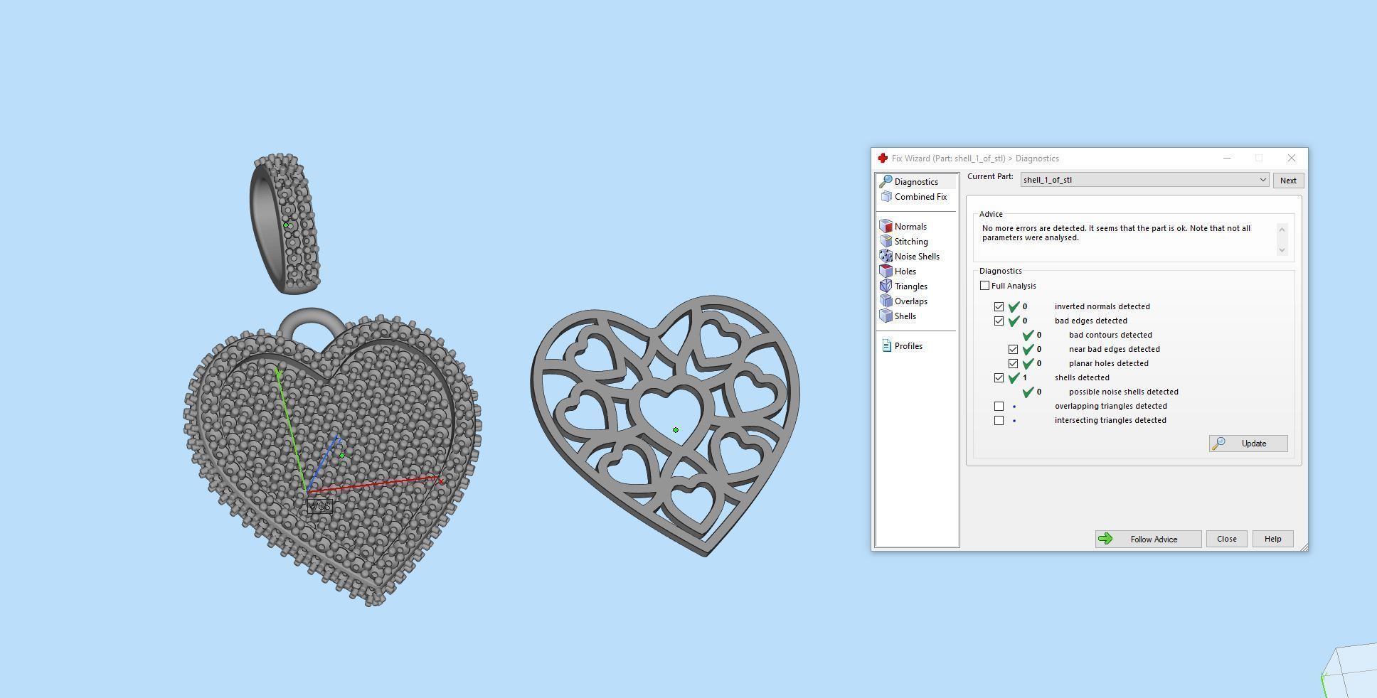 Heart Pendant Medium  Size  3D print model_12