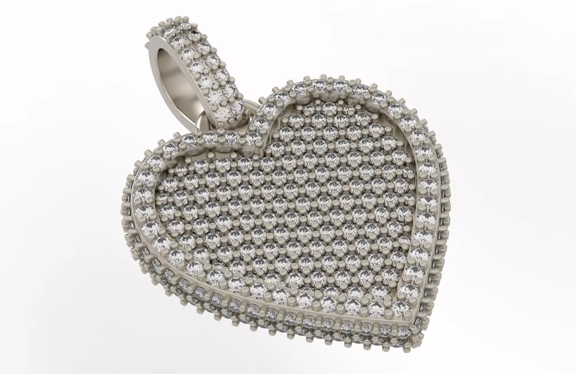 Heart Pendant Medium  Size  3D print model_0